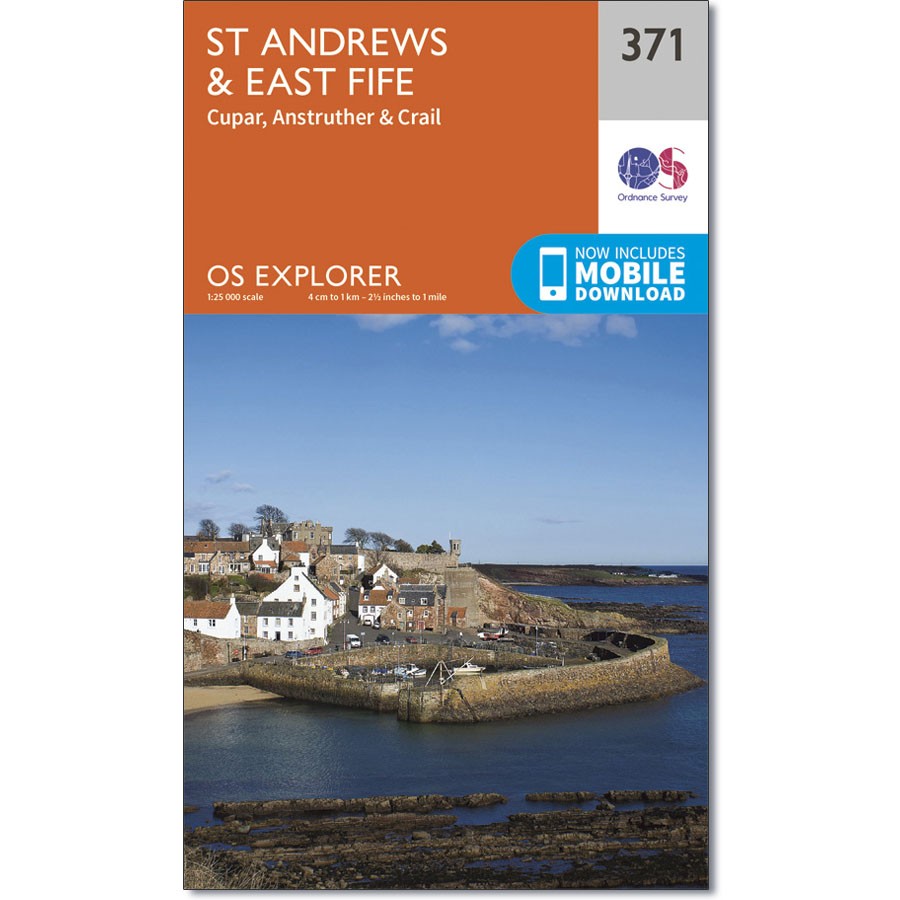 Map of St Andrews & East Fife 371 371 - Explorer 1:25 000 scale